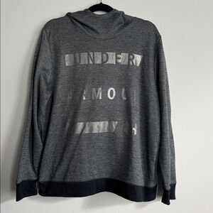 Under Armour Gray Sweatshirt with Silver Accents Size XL